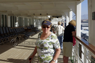 Anne at Aqaba waiting to go ashore